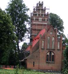 Kościół z XIX/XX w.Autor: Stanisław Ryszard Ulatowski. Źródło: www.mojemazury.pl [12.09.2013]