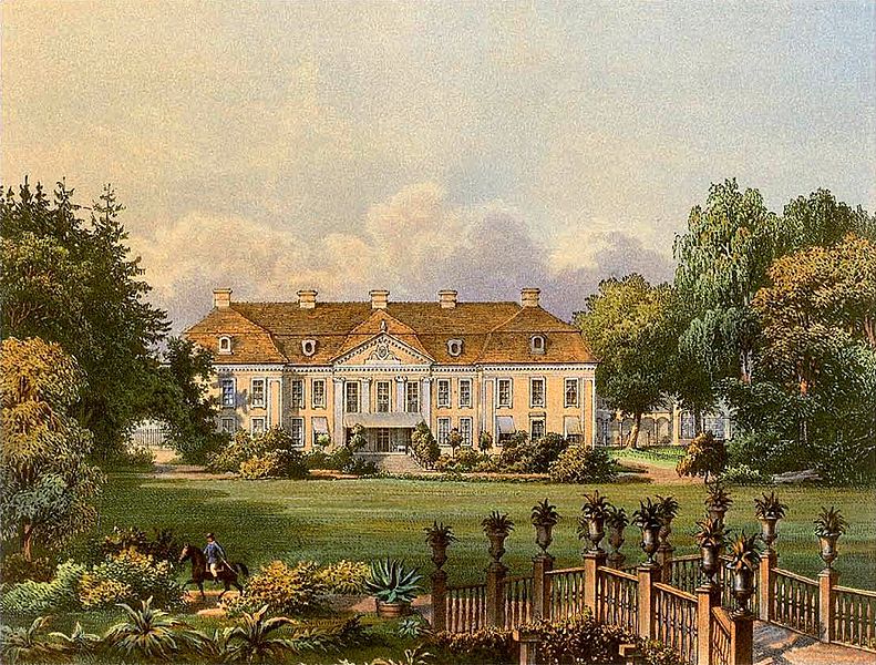 Plik:Pałac w Gładyszach, widok z XIX w.jpg