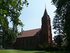 Kościół parafialny.Fot. Krzysztof Dudzik. Źródło: Commons Wikimedia, 17.12.2013.