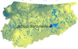 Jezioro na mapie województwa