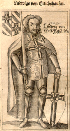 Ludwig von Erlichshausen, źródło: Hartknoch M. Christophori, Alte- und Neues Preussischer Historien, Francfurt und Leipzig, MDCLXXXIV (1684).