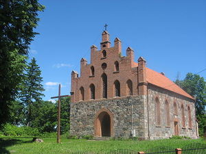 Kościół filialny w Mielnie.Fot. Jarenty. Źródło: Commons Wikimedia