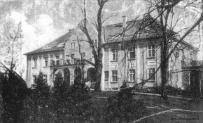 Pałac w Barzynie przed 1945 r. Źródło: ww.zabytki.ocalicodzapomnienia.eu