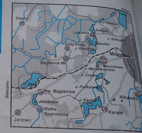 Jezioro na mapie okolicy