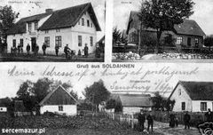 Sołdany na pocztówce z 1912 roku.Źródło: www.rygielpisz.eu