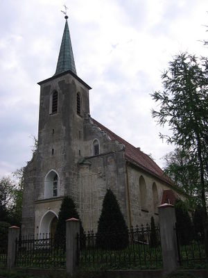 Kościół pw. Niepokalanego Poczęcia Najświętszej Maryi Panny w Łęgowie. Fot. Krzymill. Źródło: Commons Wikimedia