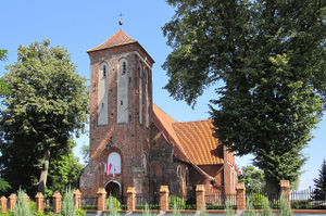 Kościół pw. św. Bartłomieja w Sampławie. Fot. Piotr Marynowski. Źródło: Commons Wikimedia