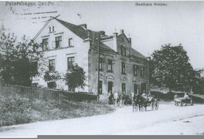 Zajazd w Pieszkowie w początkach XX wieku