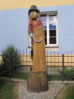 Figura żniwiarza w Świętajnie. Fot. Piotr Marynowski.Źródło: Commons Wikimedia
