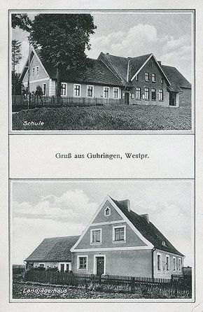 Pocztówka z Gorynia. 1936.Źródło: www.aefl.de