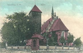 Kościół w Szalmi na początku XX wieku