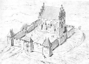 Rekonstrukcja XV-wiecznego zamku krzyżackiego wykonana przez Conrada Steinbrechta Polskie zamki [27.10.2013]