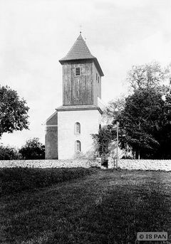 Kościół ewangelicki w Borzymach w roku 1930. Źródło: www.ciekawemazury.pl [16.07.2014]