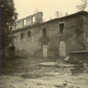 Pałac w Stedze Małej. Zniszczenia wojenne