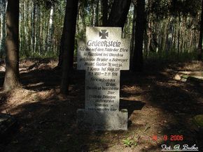 Jeziorowskie. Mogiła żołnierza niemieckiego Strona poświęcona cmentarzom i pomnikom wojennym [17.07.2013]